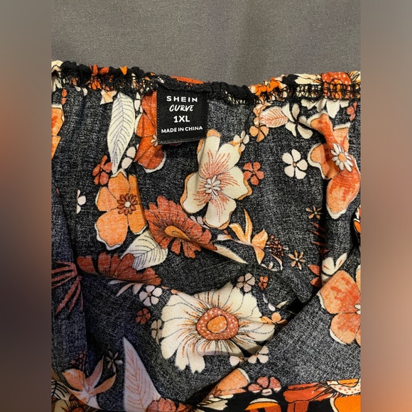 SHEIN Women's beautiful floral spaghetti strap long dress, tropical design 1XL - Picture 6 of 8